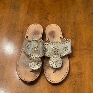 Jack Rogers Sandals - Platinum - 2 Big Kid